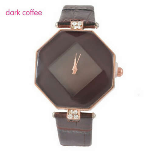 Women Vintage Wood Texture Grain Digital Quartz Watch