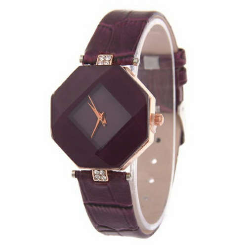 Women Vintage Wood Texture Grain Digital Quartz Watch