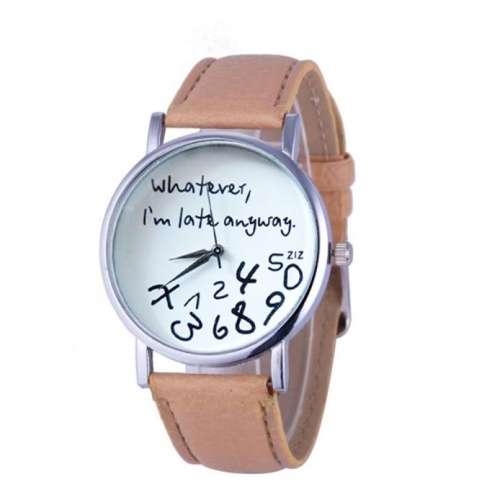 Whatever, I am late anyway