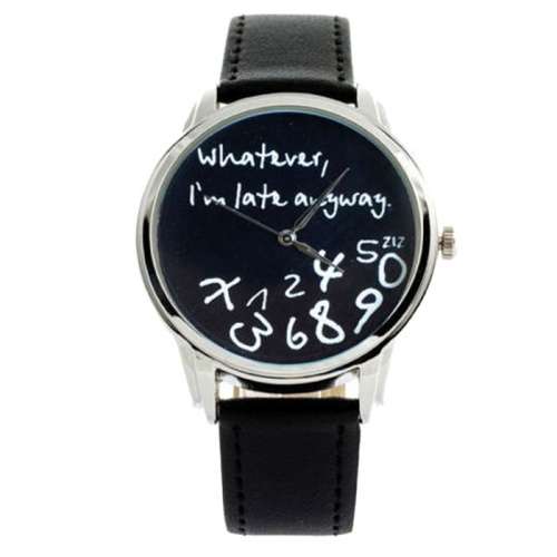 Whatever, I am late anyway