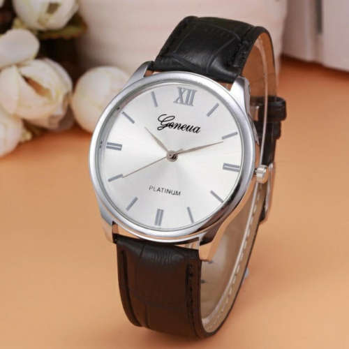 Black Strap Watch - on hand