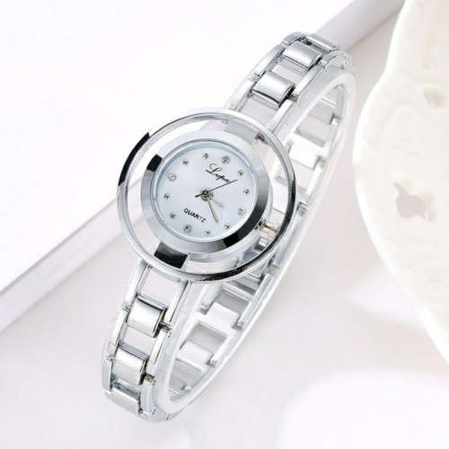 Silver and White Lupai Watch