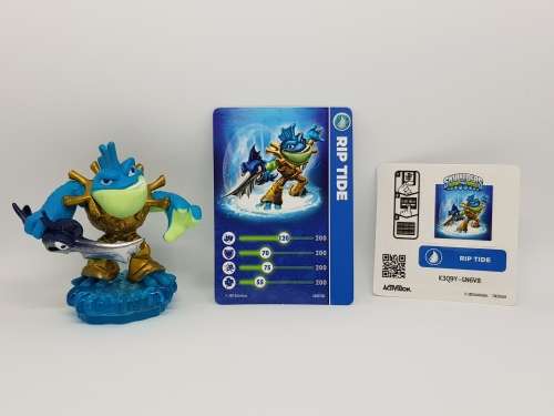 Skylanders SWAP Force  RipTide Character + Trading Card + Sticker Set  Brand New