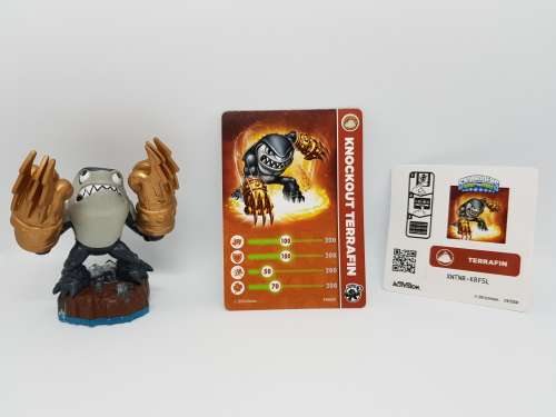 Skylanders SWAP Force: Knockout Terrafin Series 3 Character + Trading Card + Sticker Set - New