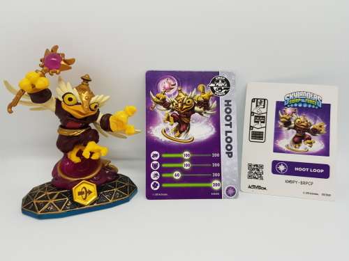 Skylanders SWAP Force  Hoot Loop Character (SWAP-able) + Trading Card + Sticker Set  Brand New