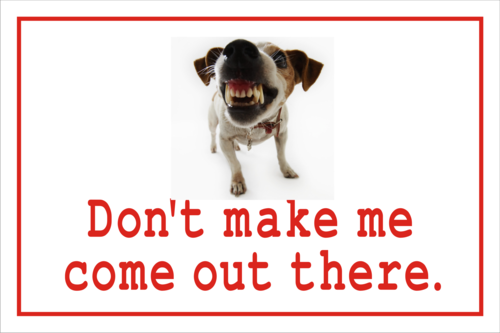 Beware Of The Dog Warning Sign - A Must For All Jack Russell Owners!
