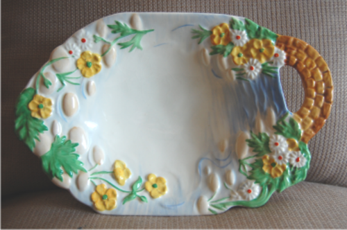 Clarice Cliff Moulded Dish - A Stunning Piece For The Clarice Cliff Collector!!!!