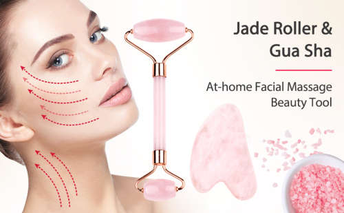 Jade Massage Roller Gua Sha Set