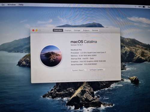 Apple MacBook Pro 15.4inch, Intel core i7, 8gb ram, 251gb hdd