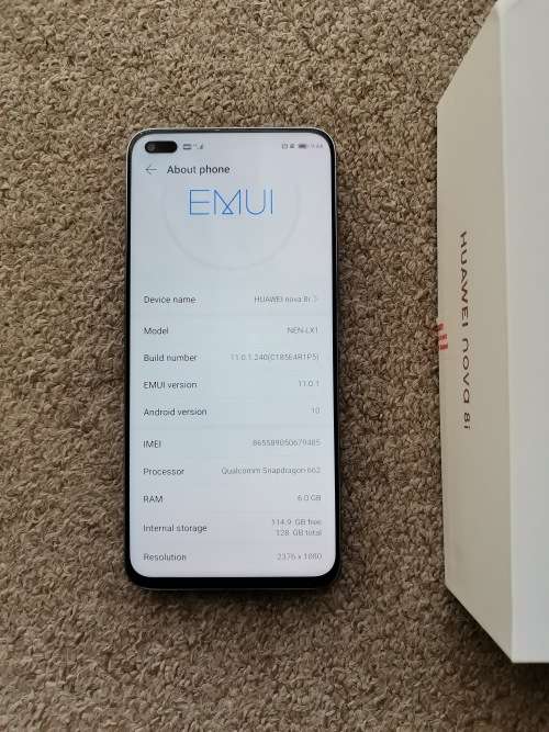 Huawei nova 8i with box