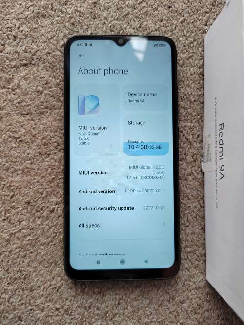 Xiaomi Redmi 9a 32gb 2gb Ram dual SIM with box and cover