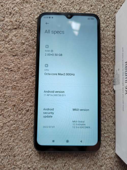 Xiaomi Redmi 9a 32gb 2gb Ram dual SIM with box and cover
