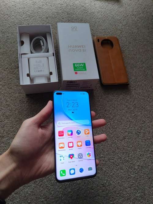 Huawei Nova 8i with 66w fast charger, 128gb 6gb ram excellent condition