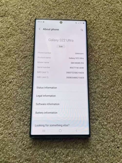Samsung S22 Ultra 5G 256gb Dual SIM 12gb ram Good condition