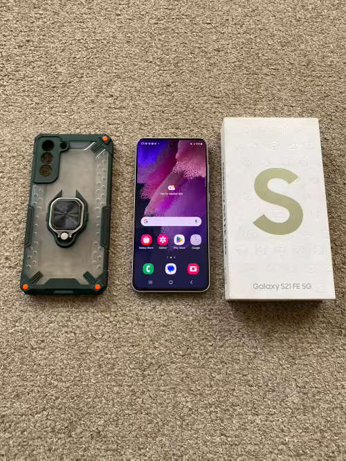Samsung S21 Fe Dual SIM 128gb 6gb ram with box and cover