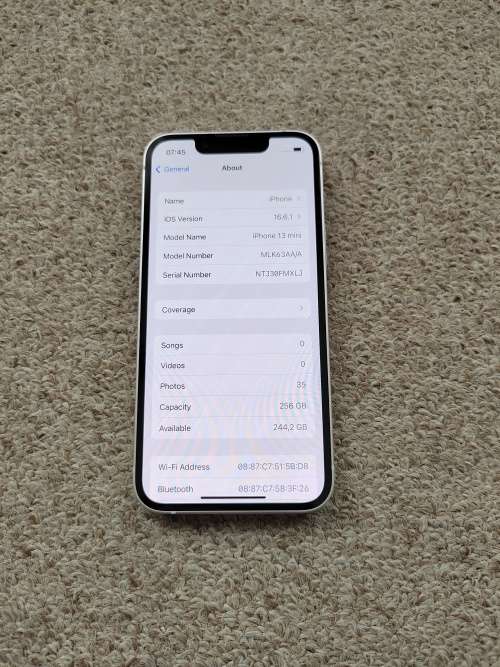 iPhone 13 mini 256gb Dual SIM with cover