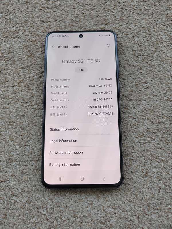Samsung S21 Fe Dual SIM 128gb 6gb ram