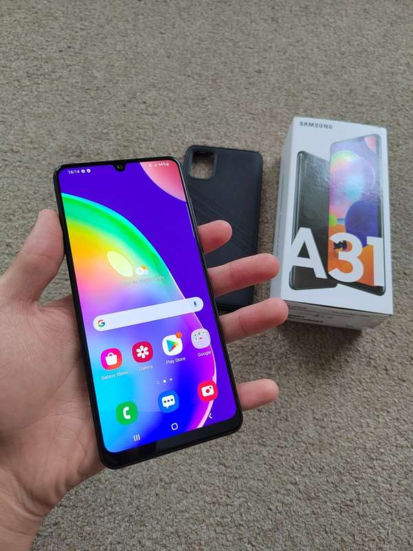 Samsung A31 Dual SIM 128gb 4gb ram with box and cover