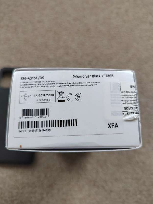 Samsung A31 Dual SIM 128gb 4gb ram with box and cover