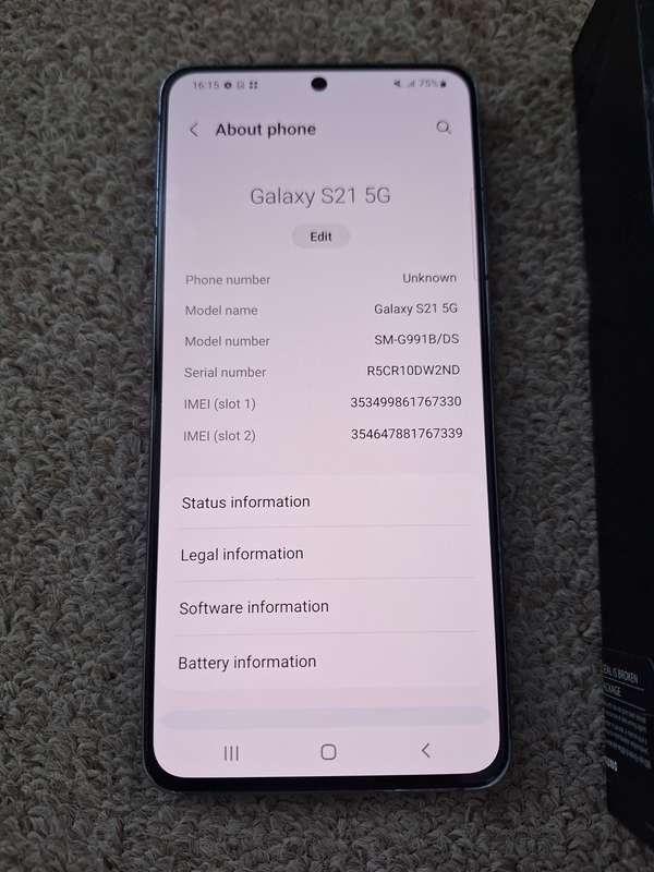 Samsung S21 5G 256gb Dual SIM with box and cover