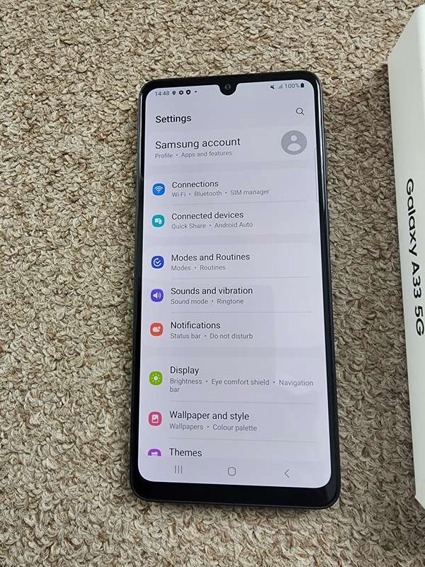 Samsung A33 5G 128gb Dual sim 6gb ram with box