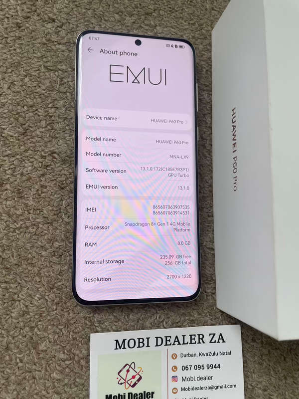 Huawei P60 pro 256gb Dual SIM immaculate condition with box and charger