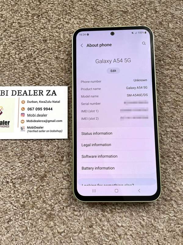 Samsung A54 5G 256gb 8gb ram Dual Sim Immaculate condition Like brand new
