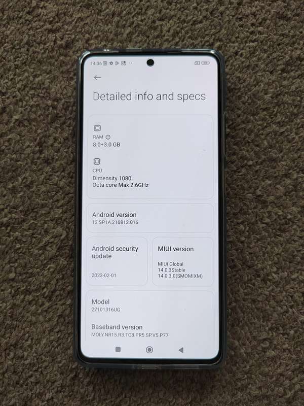 Xiaomi Redmi note 12 pro +PLUS 5G 256GB 11GB ram with box and original charger