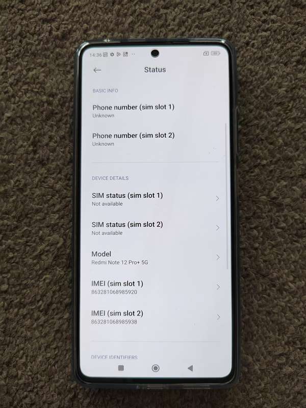 Xiaomi Redmi note 12 pro +PLUS 5G 256GB 11GB ram with box and original charger
