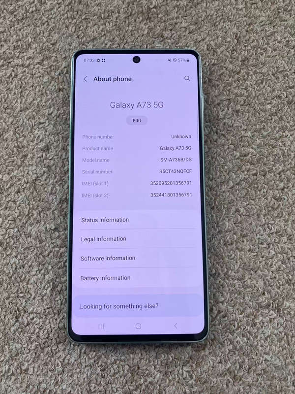 Samsung A73 5G 128gb 6gb ram wifi only