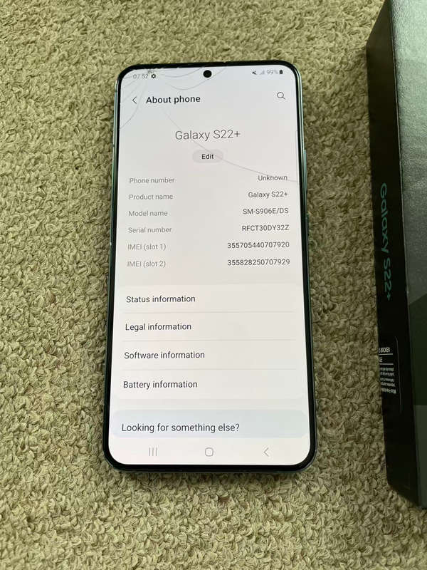 Samsung S22 PLUS 5G 256gb 8gb ram Dual SIM with box READ DESCRIPTION