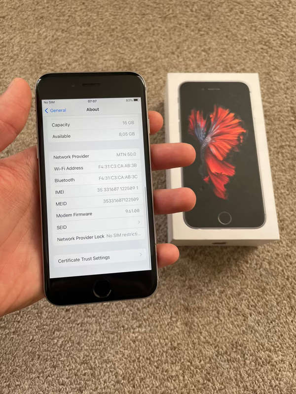 Iphone 6s 16gb with box
