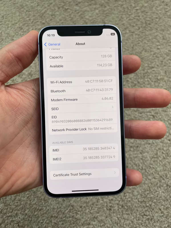 Iphone 12 mini 128gb Dual sim excellent condition with cover