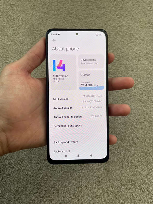 Xiaomi Redmi Note 11 pro 128gb 8gb ram Dual sim with cover