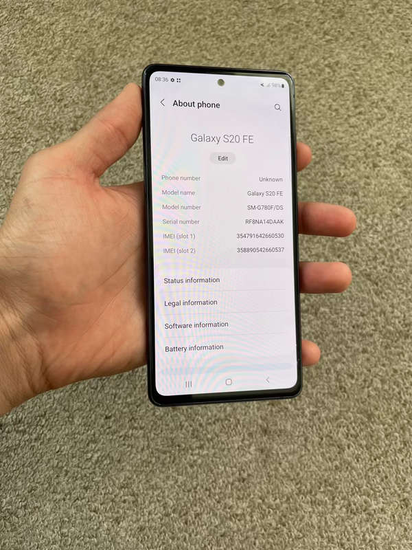 Samsung S20 Fe 128gb 6gb ram Dual sim