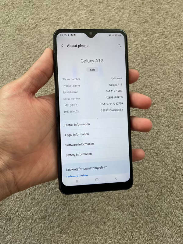 Samsung A12 64gb Dual sim 4gb ram