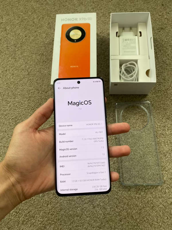Honor X9b 5G Dual Sim 256GB 20GB RAM BRAND NEW OPEN BOX with box and charger- Midnight Black