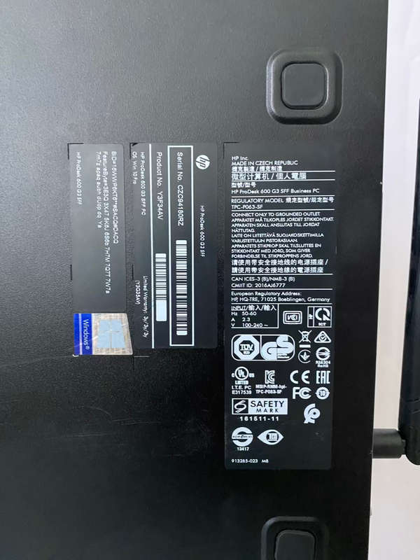 HP i7 6th gen Desktop 600 G3 Intel core i7-6700, 3.40GHz 4GB RAM, 500GB HDD