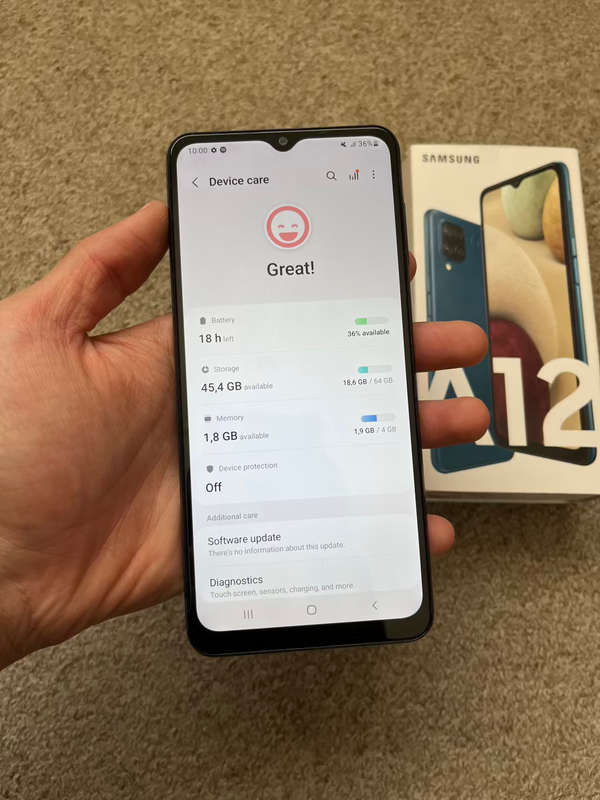 Samsung A12 64gb 4gb ram with box