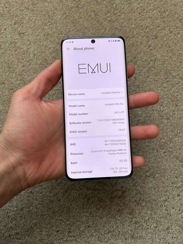 Huawei P50 pro 256gb Dual SIM immaculate condition