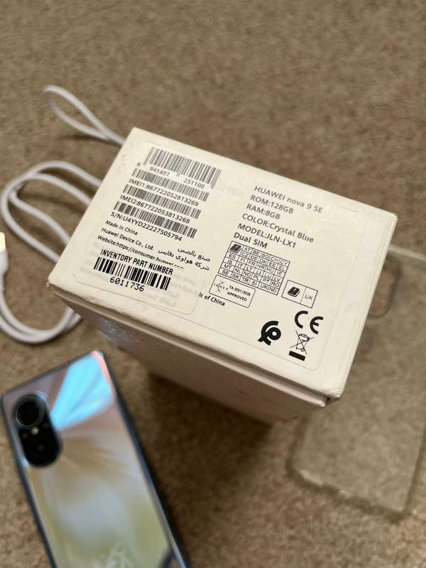 Huawei nova 9 SE dual sim 128gb 8gb ram with box and cover
