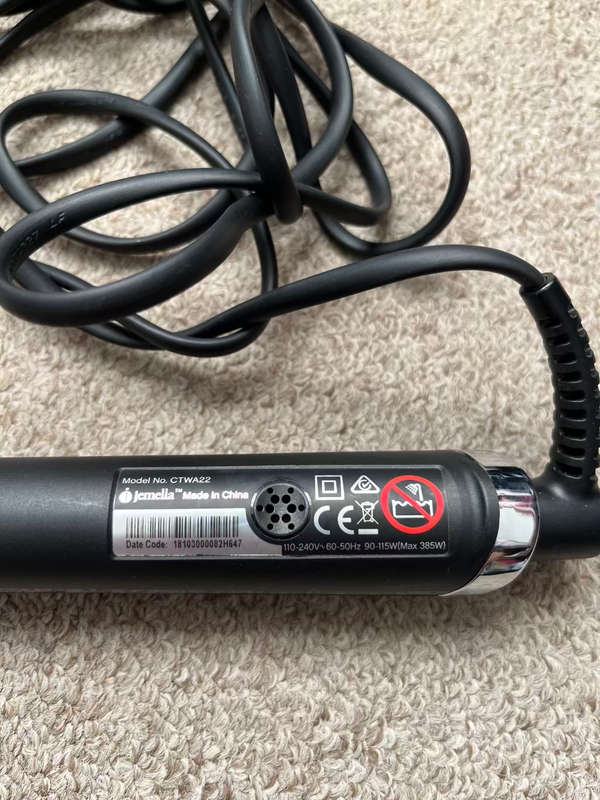 Original GHD Curve Creative Curl Wand - Professional Hair Curler (Black)