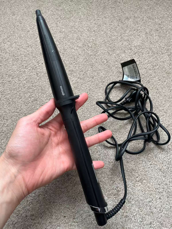 Original GHD Curve Creative Curl Wand - Professional Hair Curler (Black)