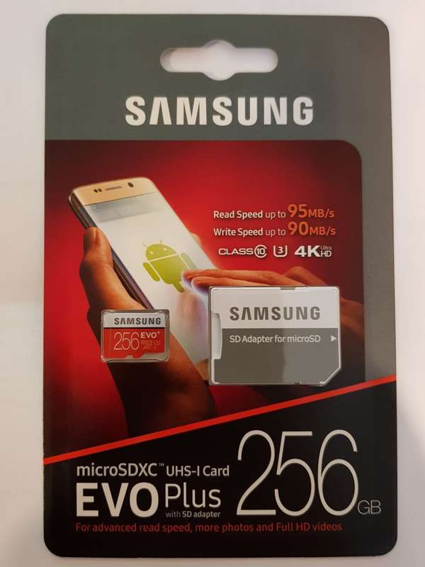 Samsung EVO plus 256gb micro SD card