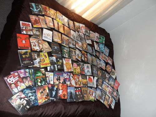 107 original DVD's with excellent titles and many have 2-7 DVD's. Like new !!