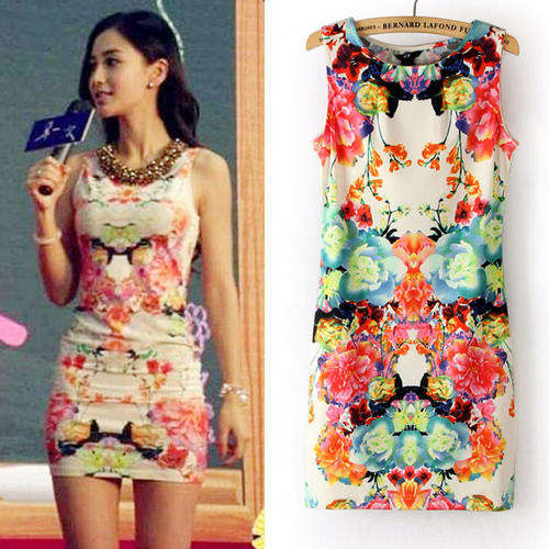 ***FREE SHIPPING*** Floral  Print Sleeveless Sexy Mini Dress