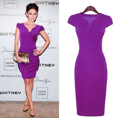 ***FREE SHIPPING ***Purple Elegant Bodycon Ladies Dress******