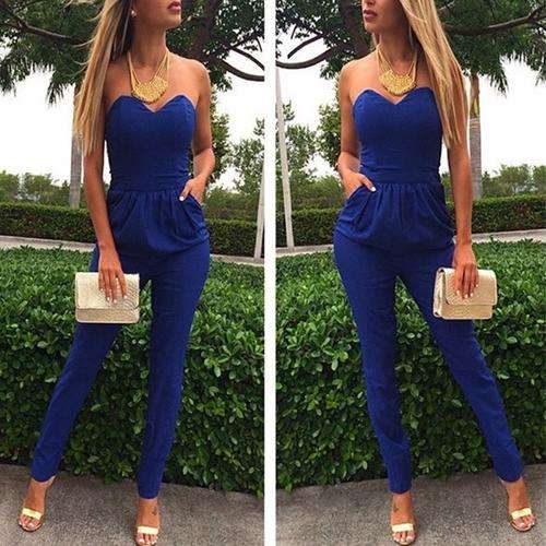 MUST HAVE !  JUMPSUIT  NAVY SMART COCTAIL PARTY CLUB ANY OCCASION