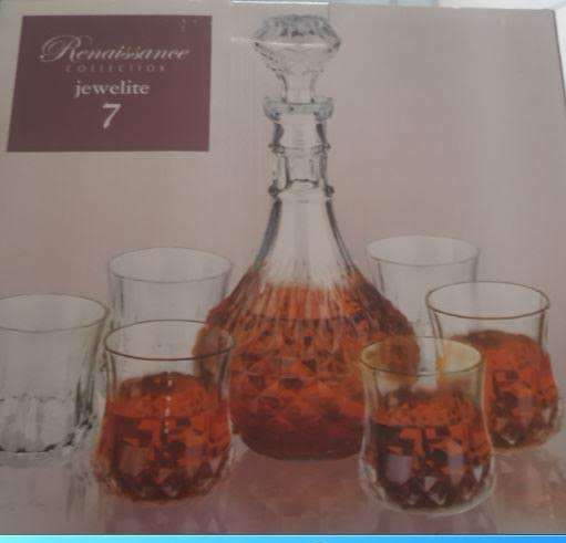 7 PIECE DECANTER AND TUMBLER SET