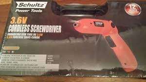 SCHULTZ 3.6V CORDLESS SCREWDRIVER